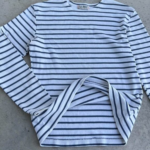 Vintage LL Bean Striped Sweater Shirt Women's Medium - Picture 4 of 8